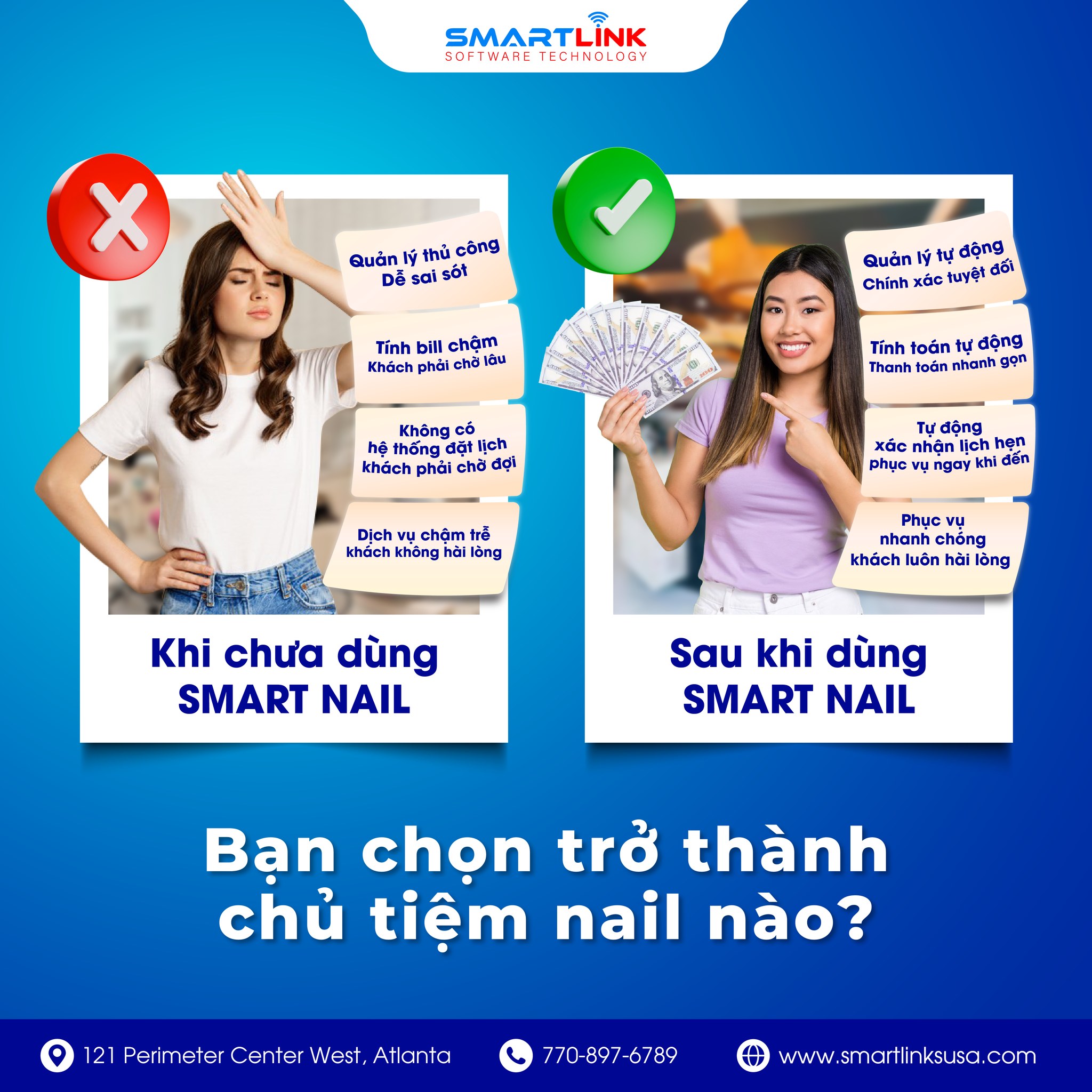 phần mềm quản lý tiệm nail tại Atlanta